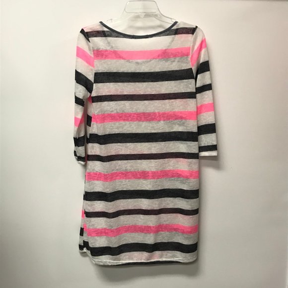 NWOT 12PM by Mon Ami Semi Sheer Striped Mini Dress - Picture 3 of 3